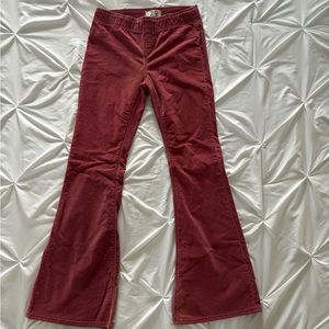 We the Free Penny Pull-On Corduroy Flare Pants Pink